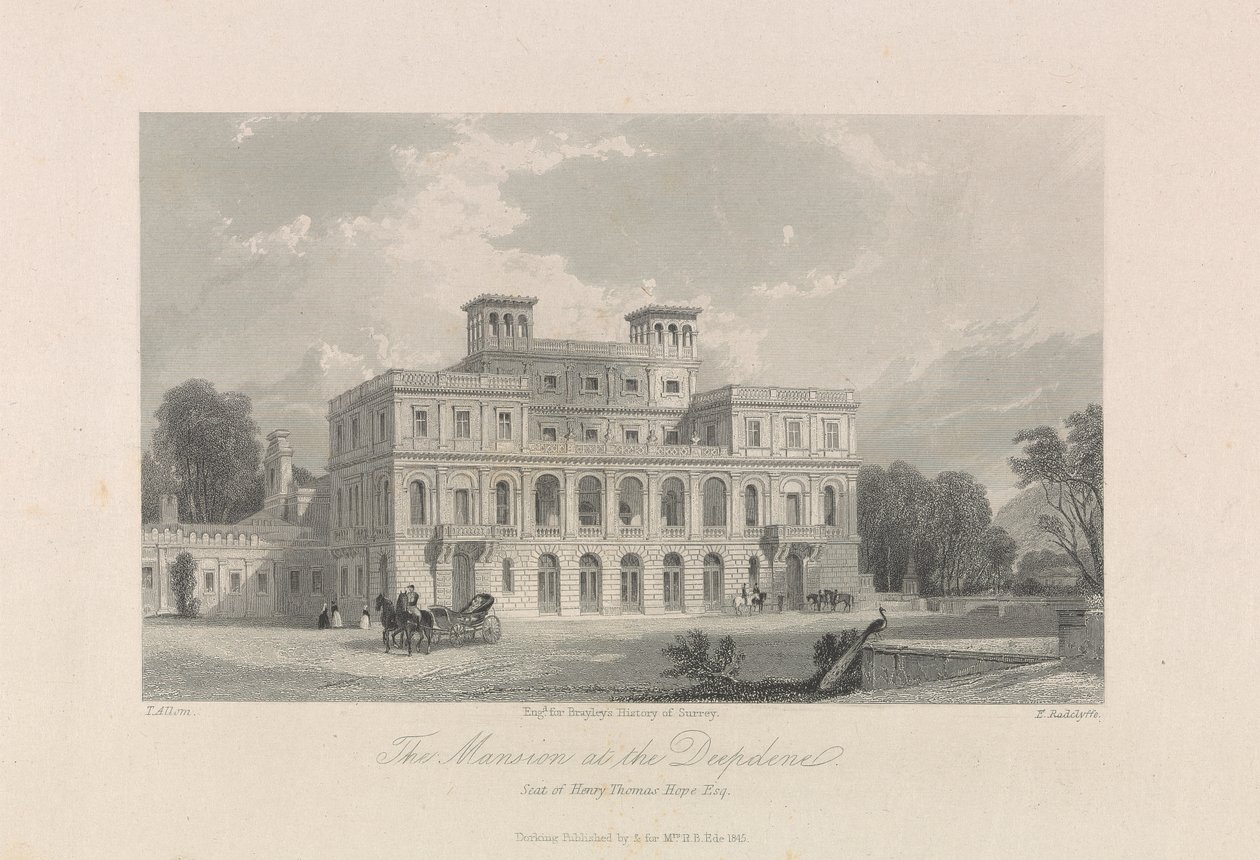 La Mansión en Deepdene. Sede de Henry Thomas Hope, Esq. de Edward Radclyffe