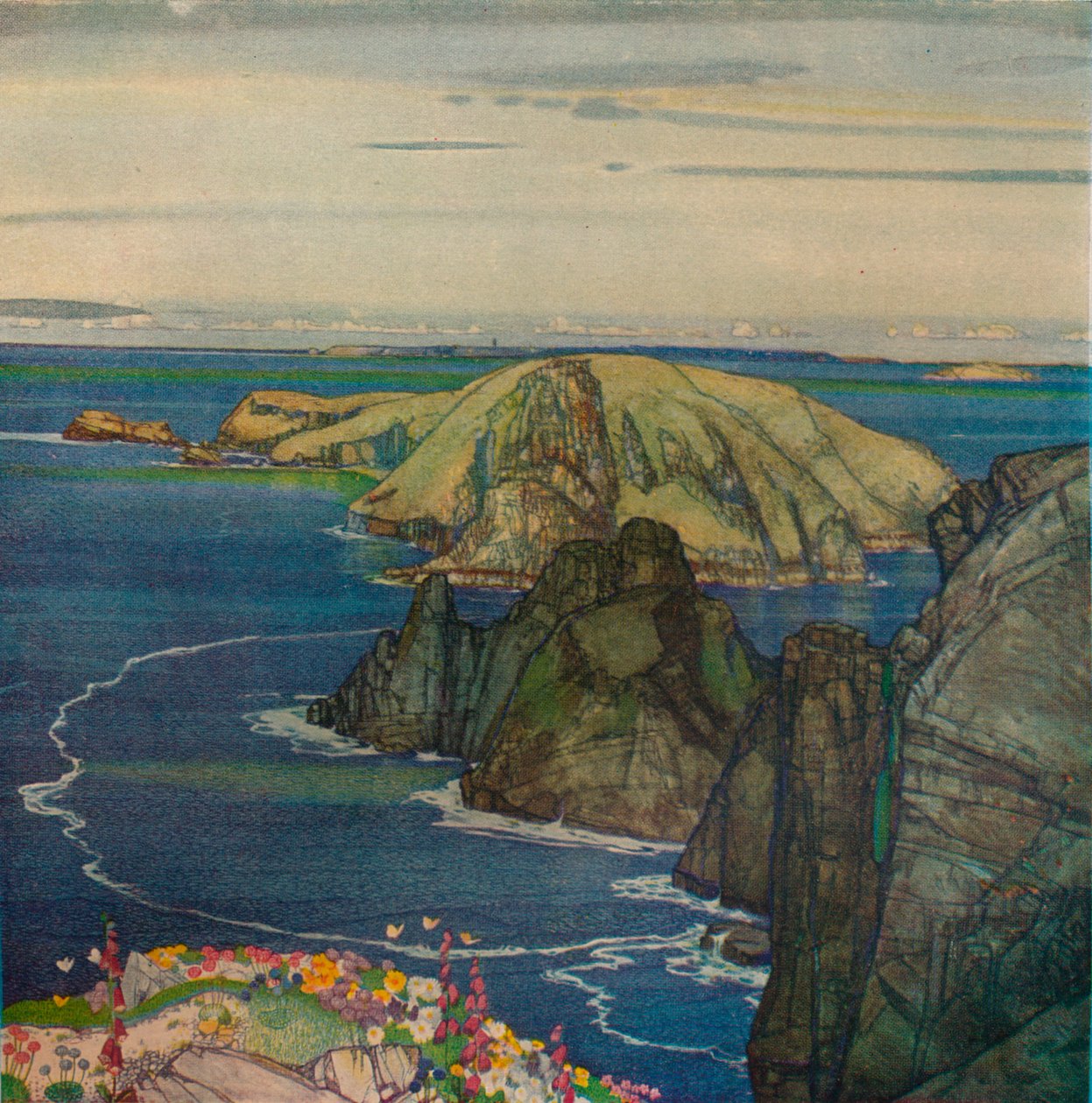 La isla de Brecqhou, frente a Sark, c. 1921 de Edward Reginald Frampton