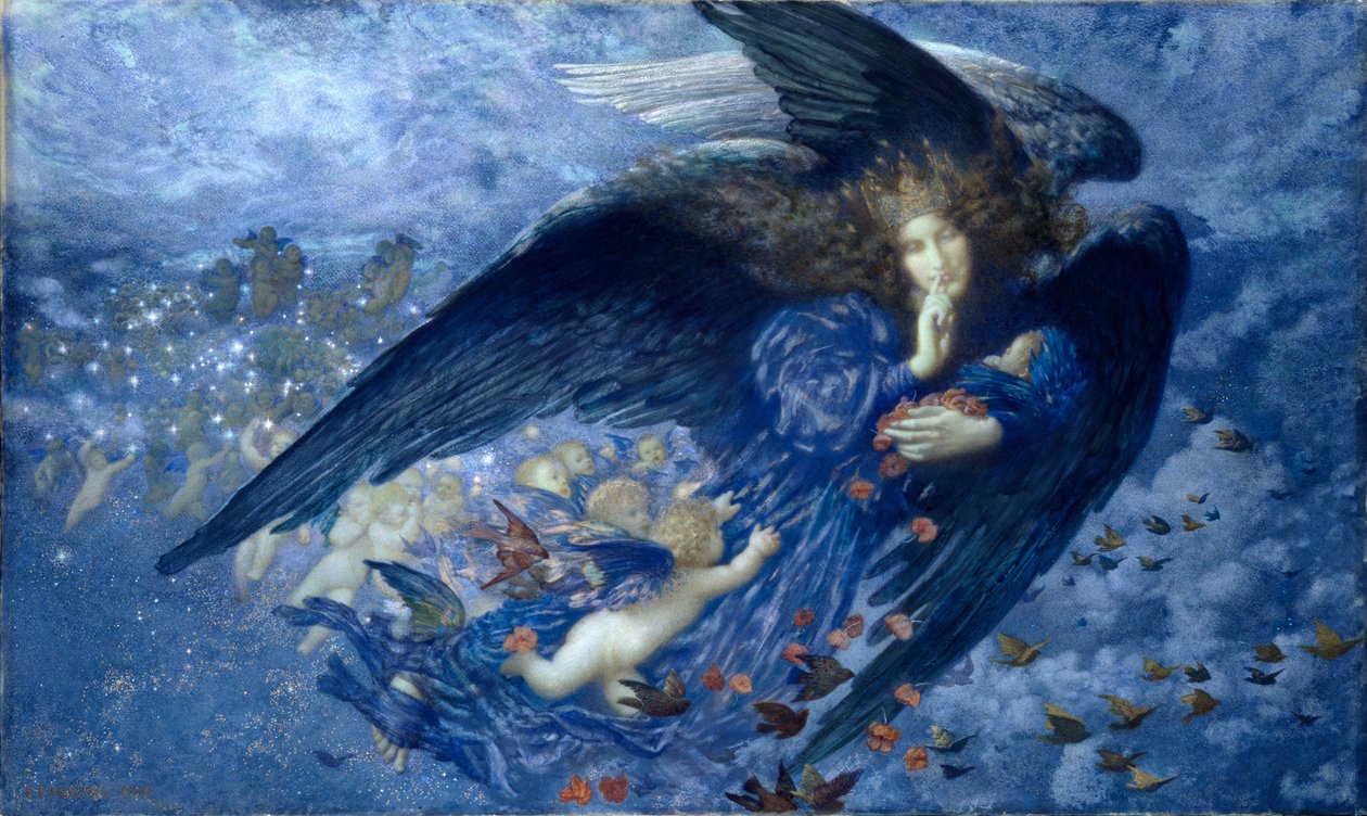 Noche con su Tren de Estrellas de Edward Robert Hughes