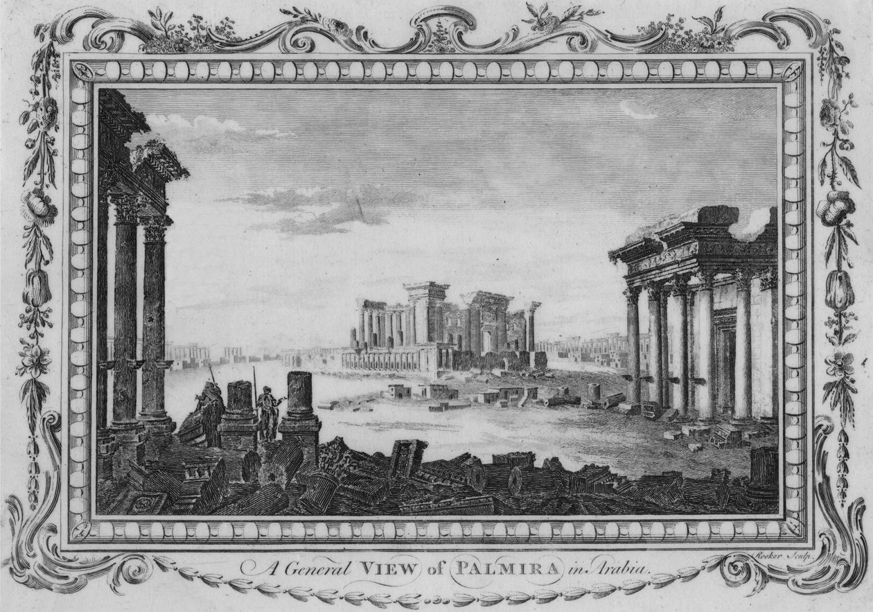 Vista general de Palmira en Arabia, c1770 de Edward Rooker