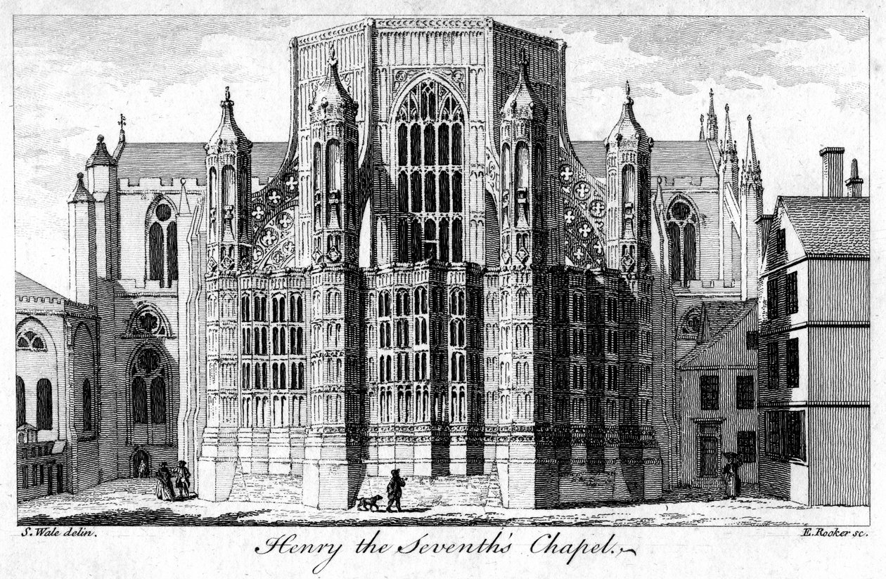 Capilla de Enrique VII, Abadía de Westminster, Londres, siglo XVIII de Edward Rooker