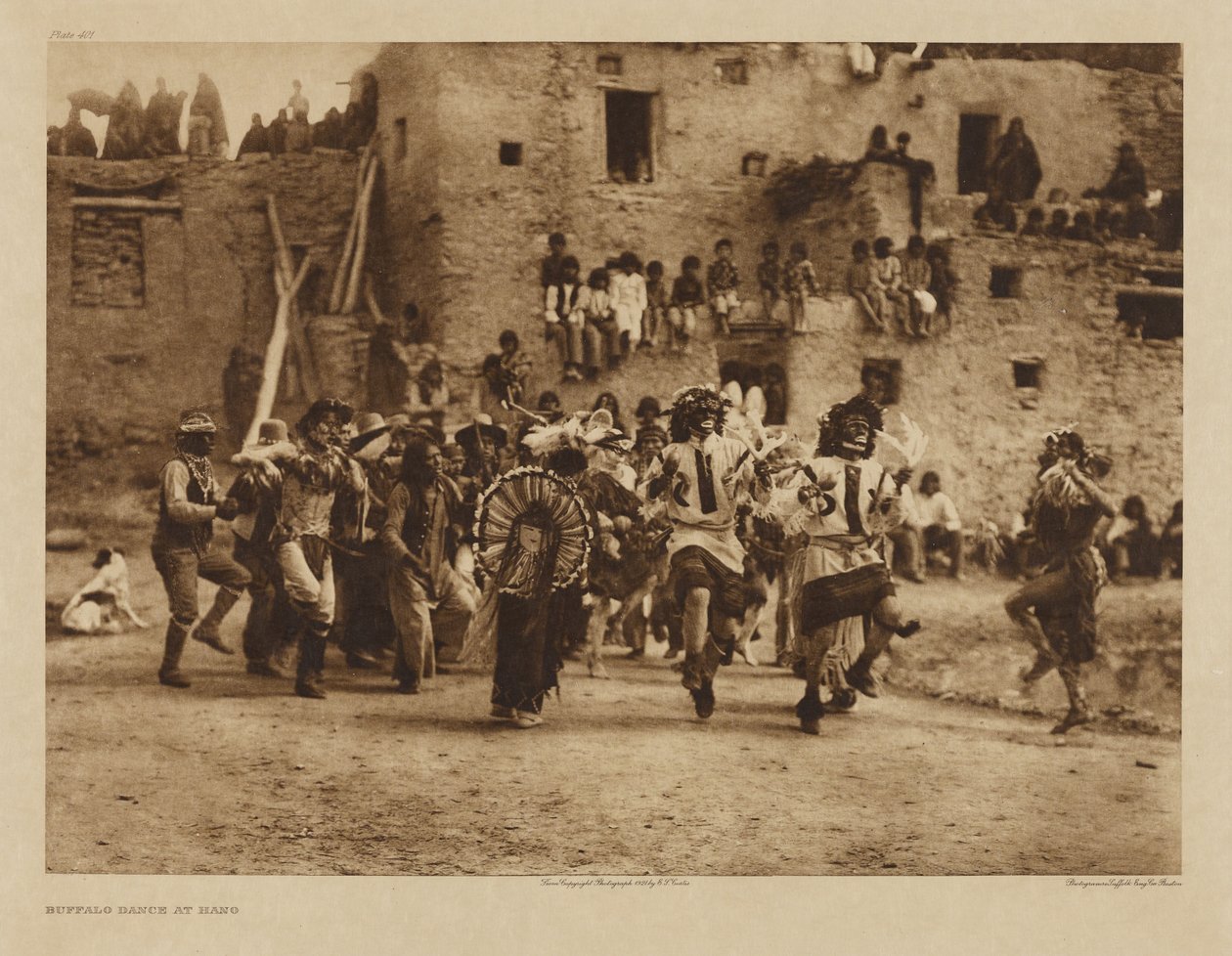 Baile del Búfalo en Hano de Edward S. Curtis