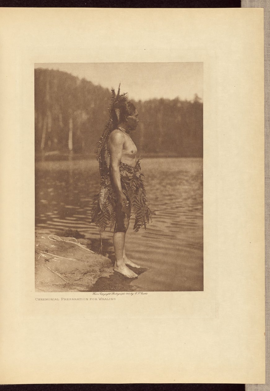 Preparación ceremonial para la caza de la ballena de Edward S. Curtis