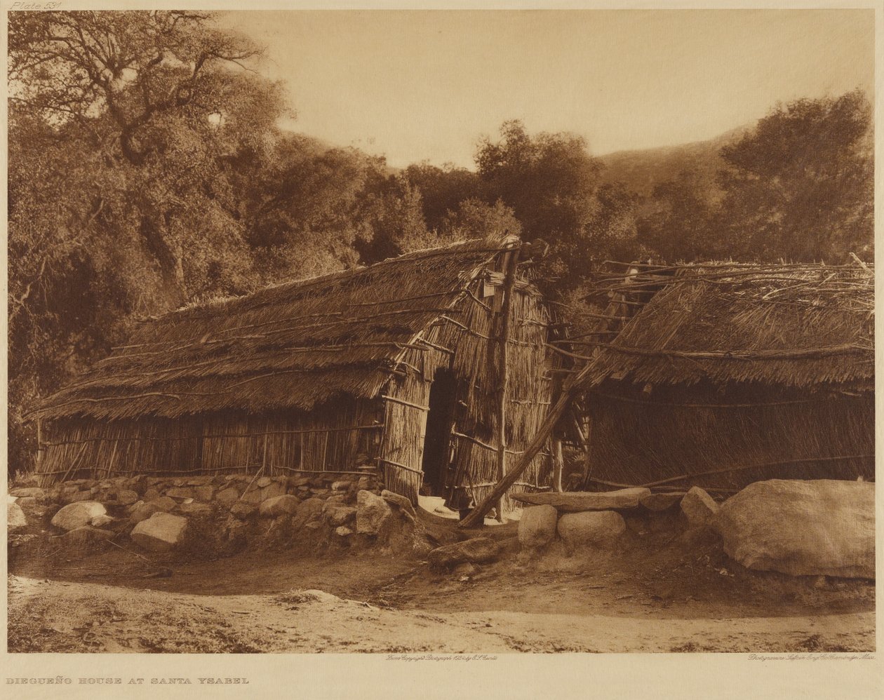 Casa diegueña en Santa Ysabel de Edward S. Curtis