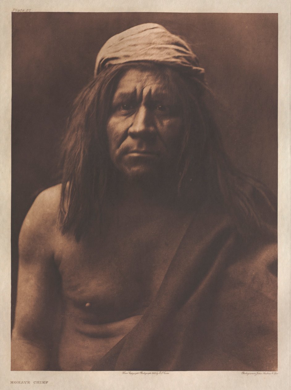 Cartera II, Plancha 57 / Jefe Mohave de Edward S. Curtis