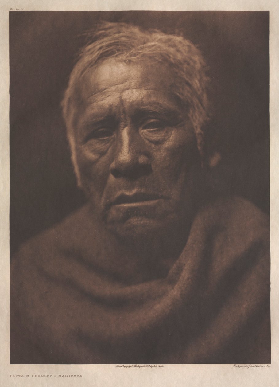 Carpeta II, Lámina 71: Capitán Charley - Maricopa de Edward S. Curtis