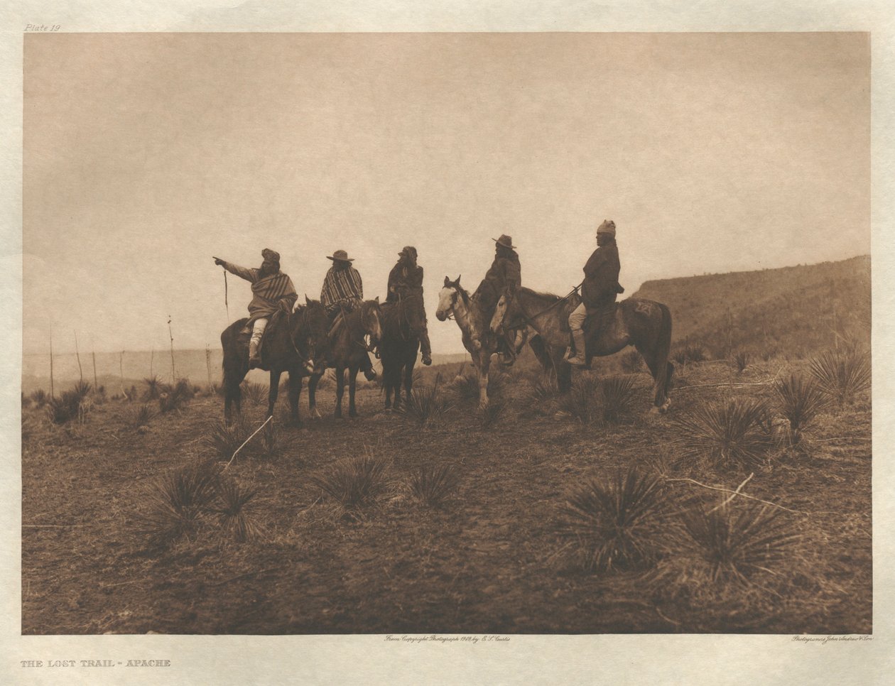 Cartera I, Plancha 19: El camino perdido-Apache de Edward S. Curtis