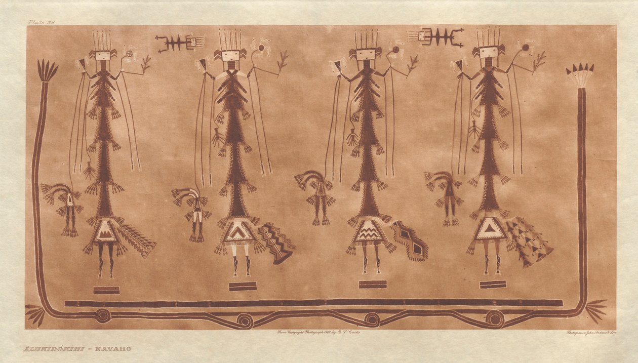 Cartera I, Plancha 39: Alhkidókihi-Navaho de Edward S. Curtis