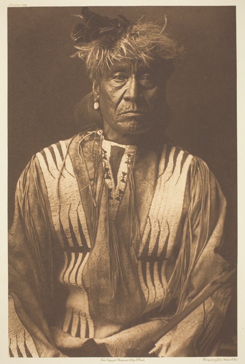 Látigo rojo - Atsina de Edward S. Curtis