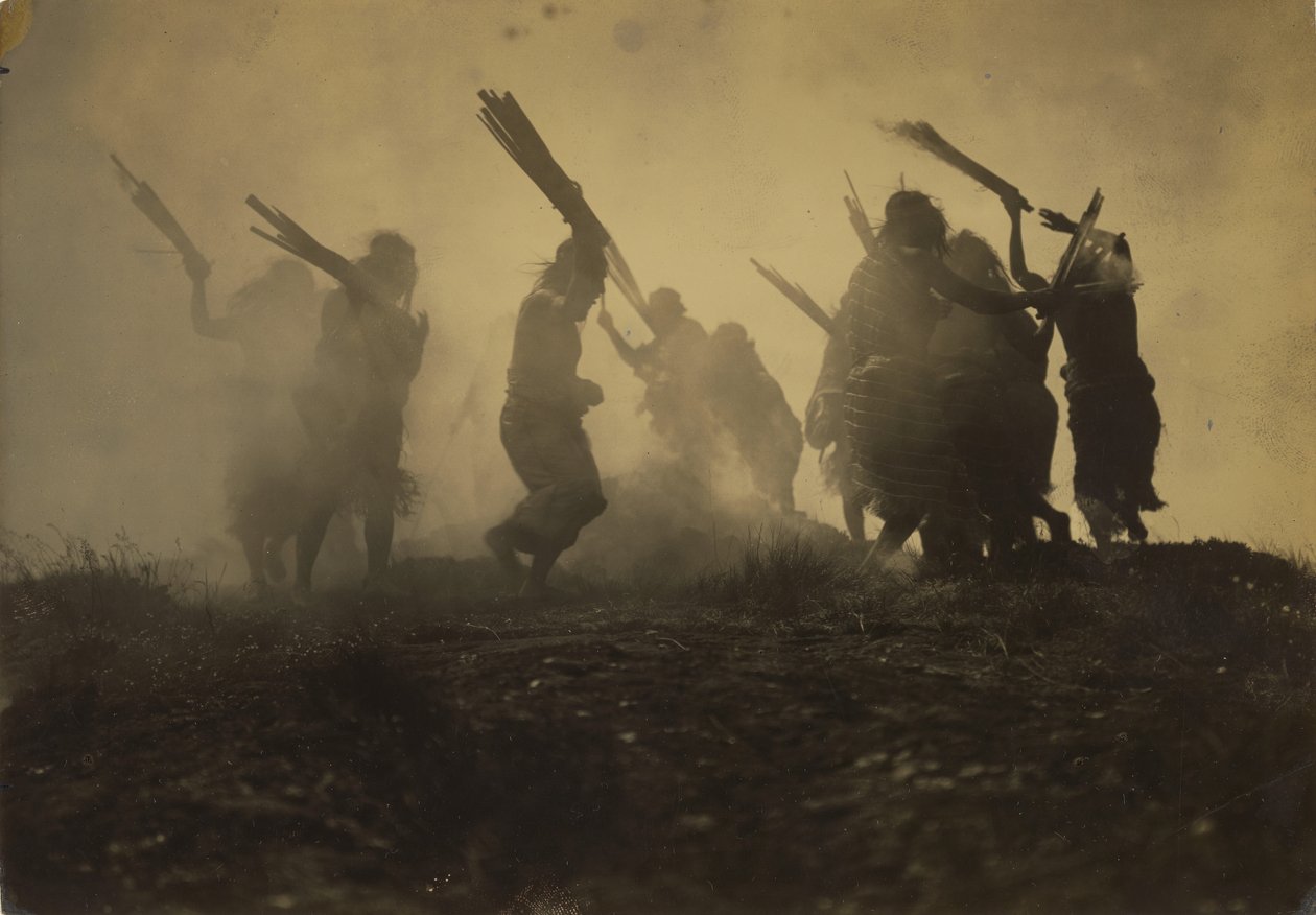 [La danza del eclipse] de Edward S. Curtis