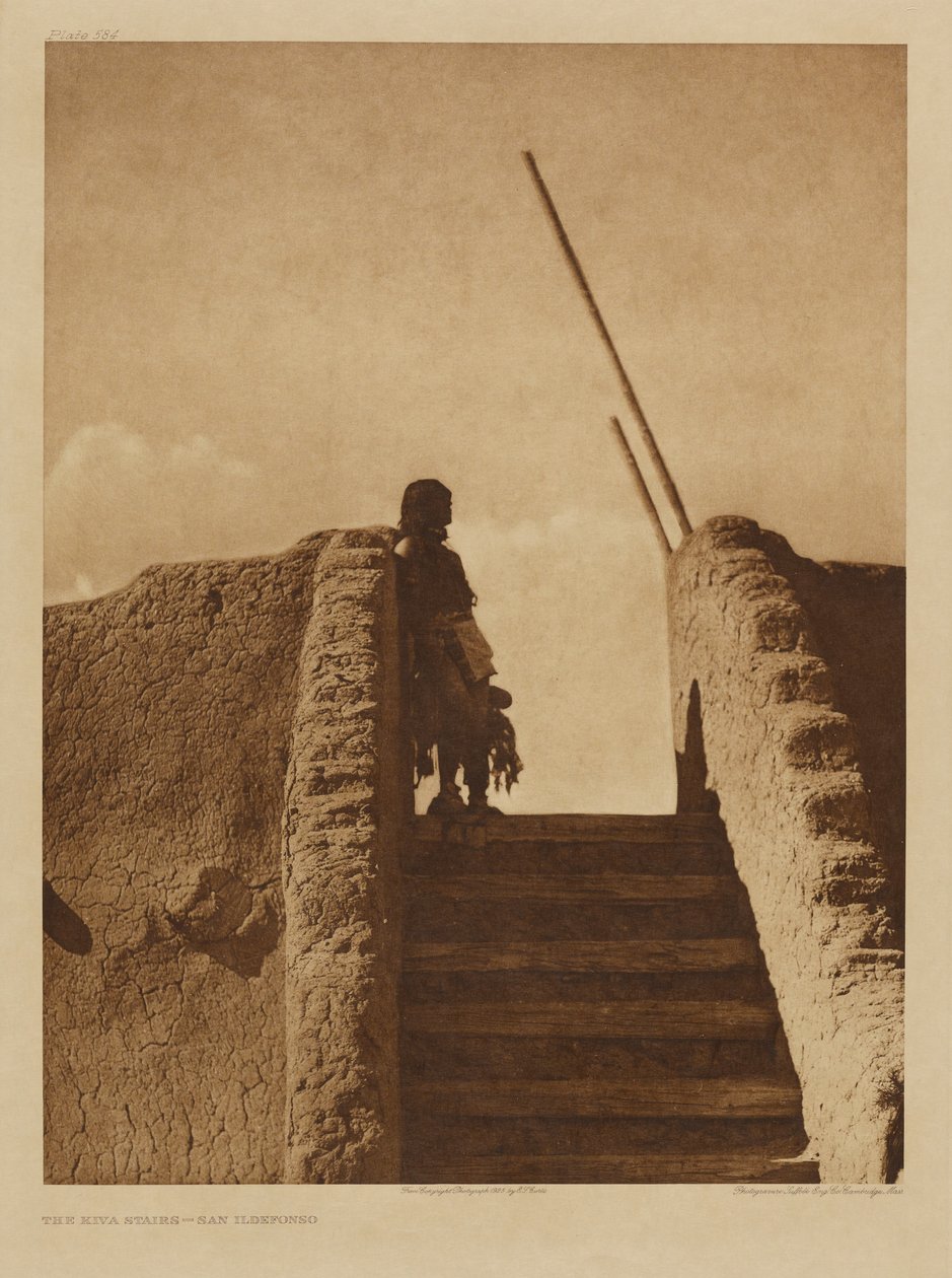 Las escaleras de Kiva - San Ildefonso de Edward S. Curtis