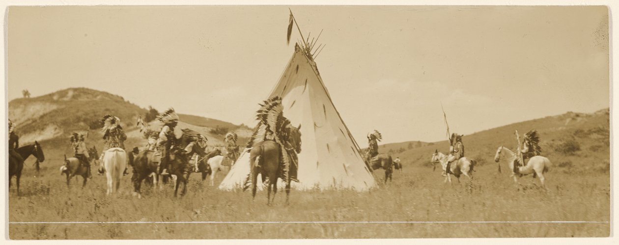 [El regreso a las cabañas] de Edward S. Curtis