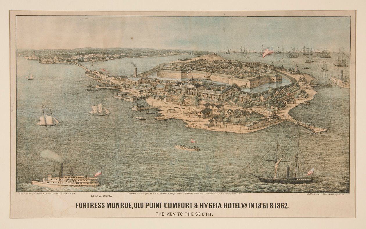 Fortress Monroe, Old Point Comfort y Hygeia Hotel, Virginia en 1861 y 1862 de Edward Sachse