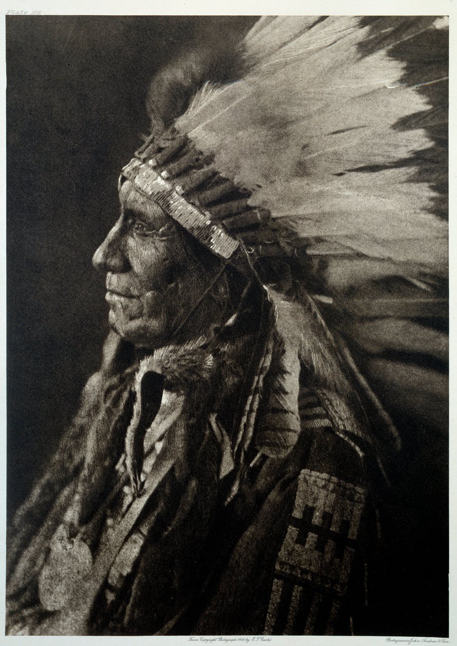 Indios de América: Retrato del Jefe Indio de Edward Sheriff Curtis