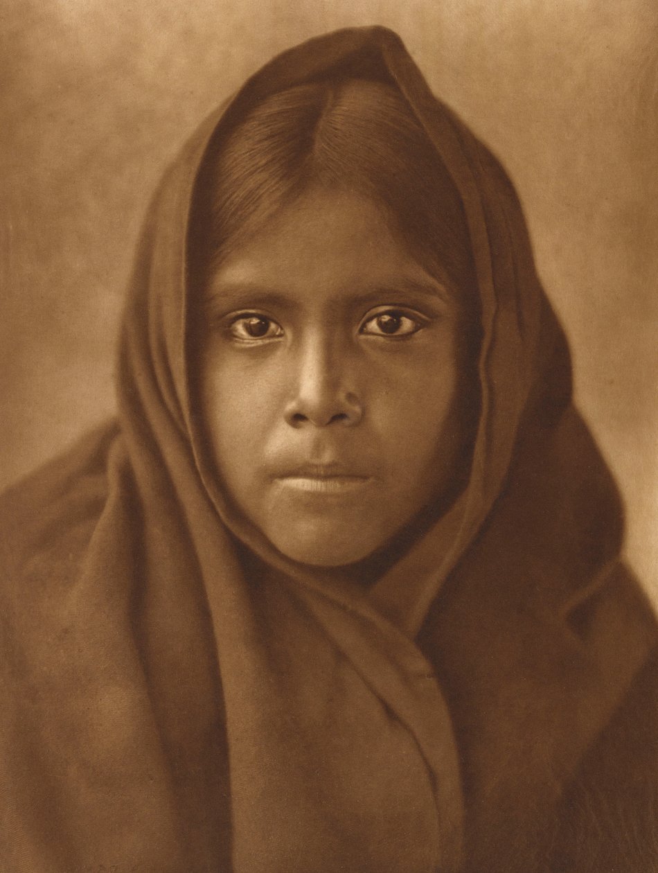 Qahatika Girl, c.1907 (fotograbado de gran formato) de Edward Sheriff Curtis