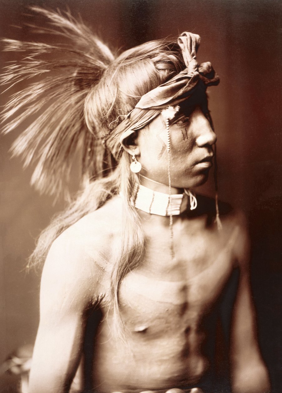 Shows As He Goes de Edward S. Curtis, c.1904 (impresión en plata entonada) de Edward Sheriff Curtis