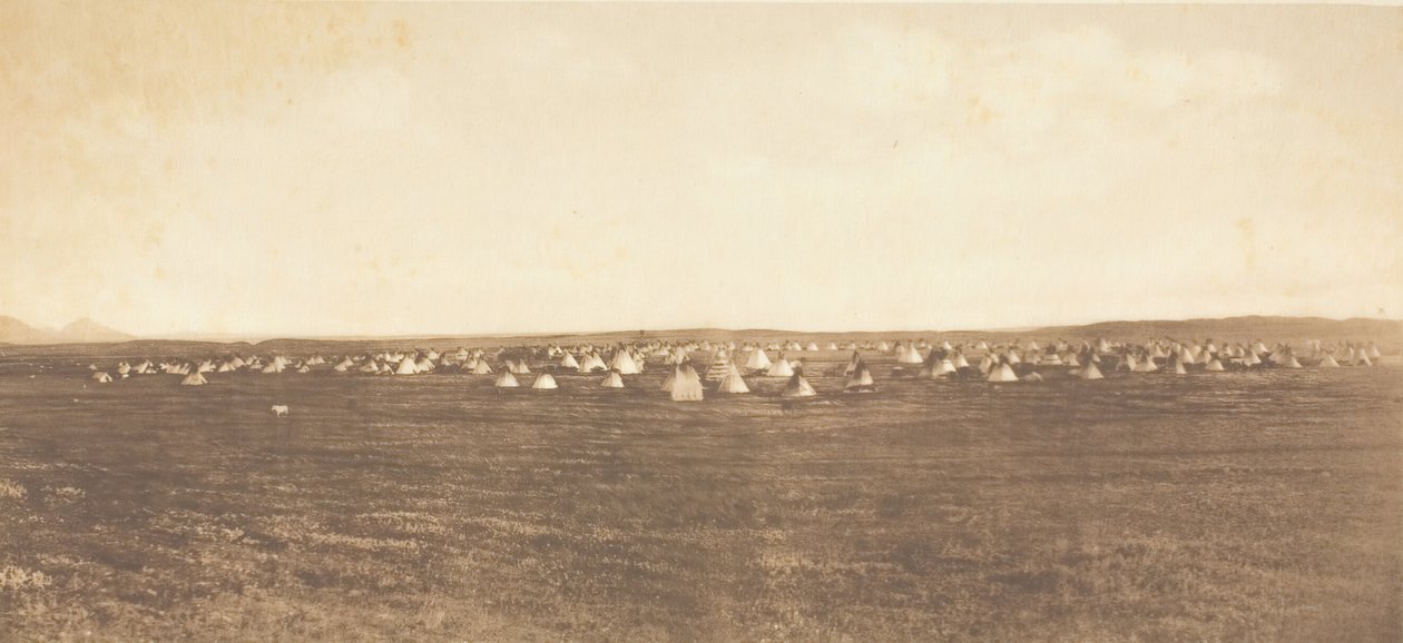 Campamento de la Danza del Sol - Piegan, 1900 de Edward Sheriff Curtis