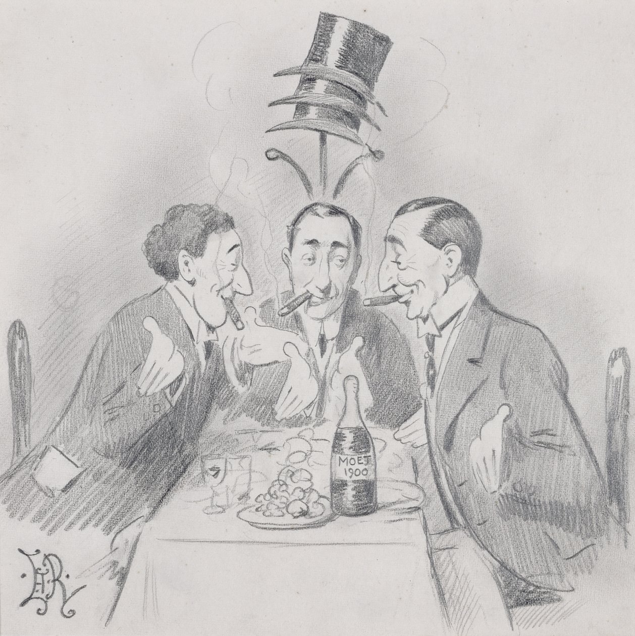 Un almuerzo célebre a tres (Los tres Isaacs) 1900 de Edward Tennyson Reed