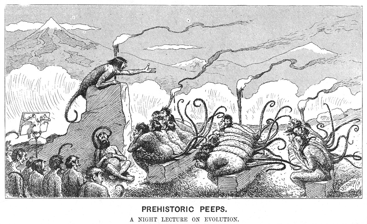 Vistazos prehistóricos: Una conferencia nocturna sobre la evolución, 1894 de Edward Tennyson Reed