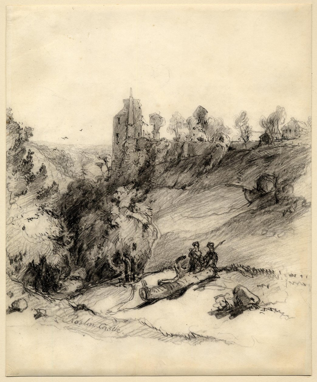Castillo de Roslin (Rosslyn) de Edward Thomas Daniell
