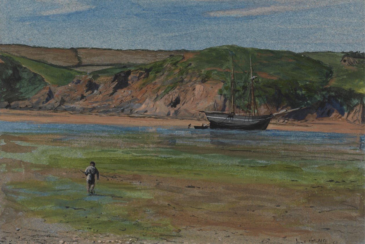 Un río Devon en marea baja, 16 de junio de 1859 de Edward Thompson Davis