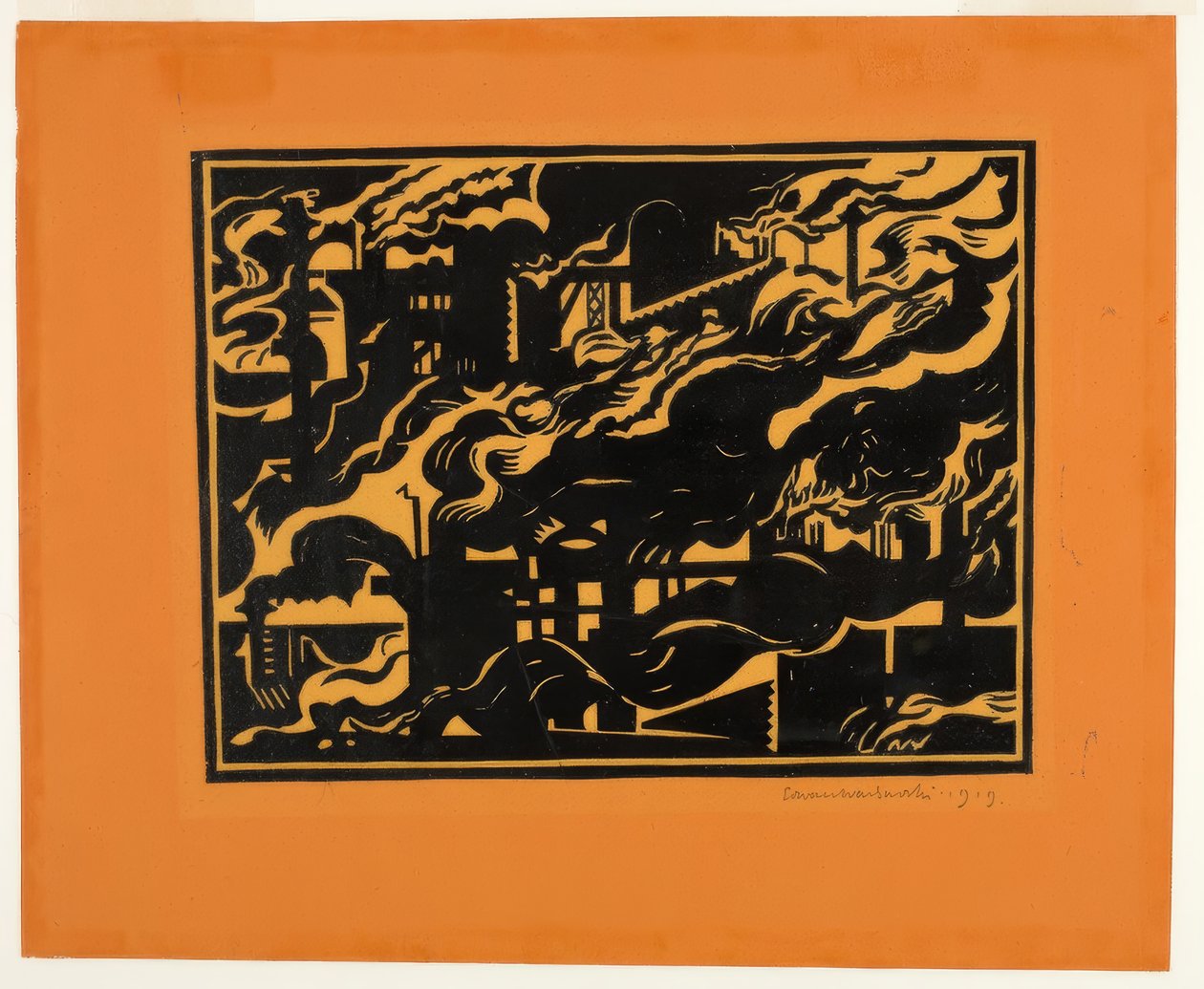 Altos hornos II de Edward Wadsworth