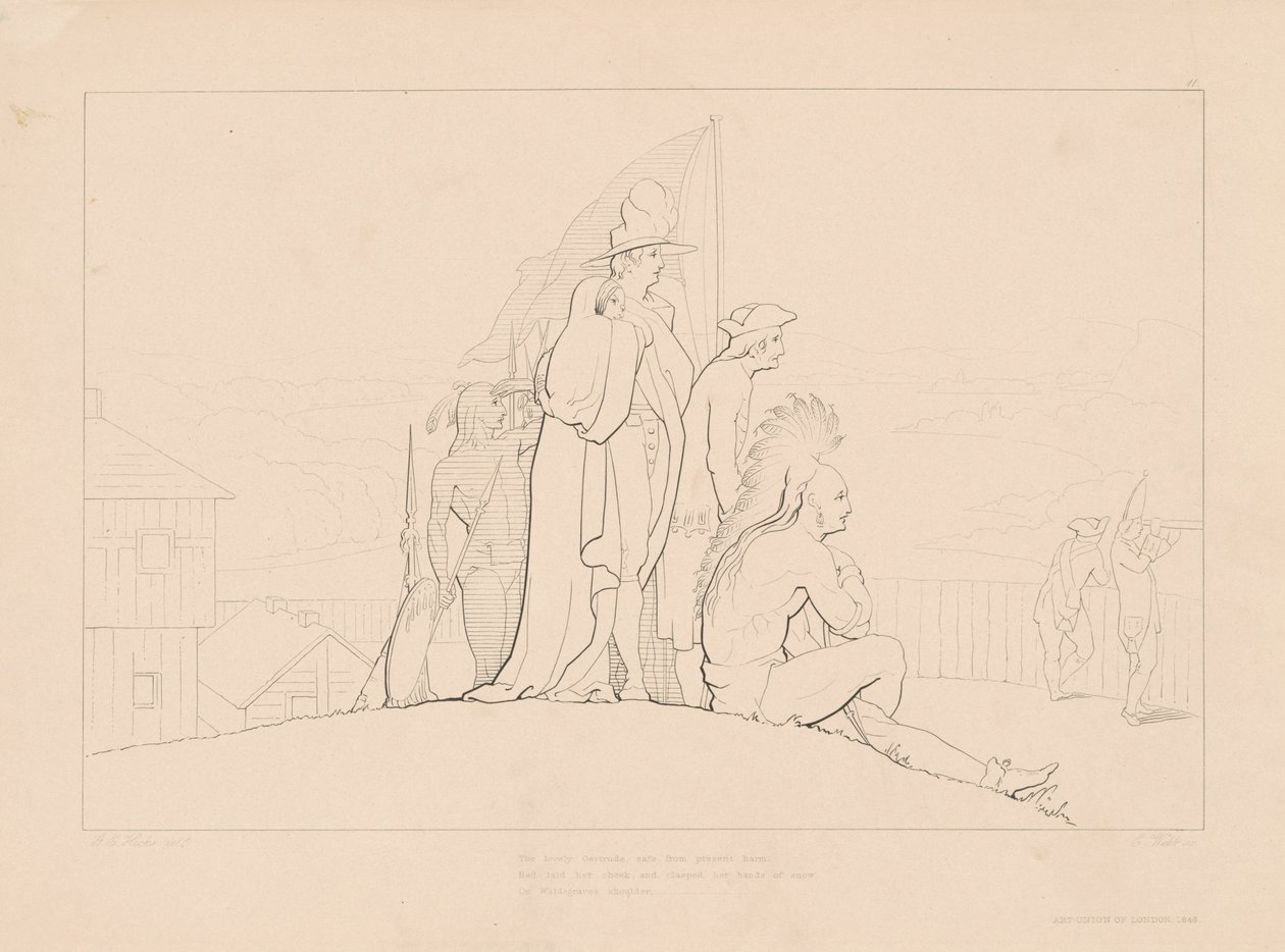 La encantadora Gertrude, a salvo de daño presente de Edward Webb, after George Elgar Hicks