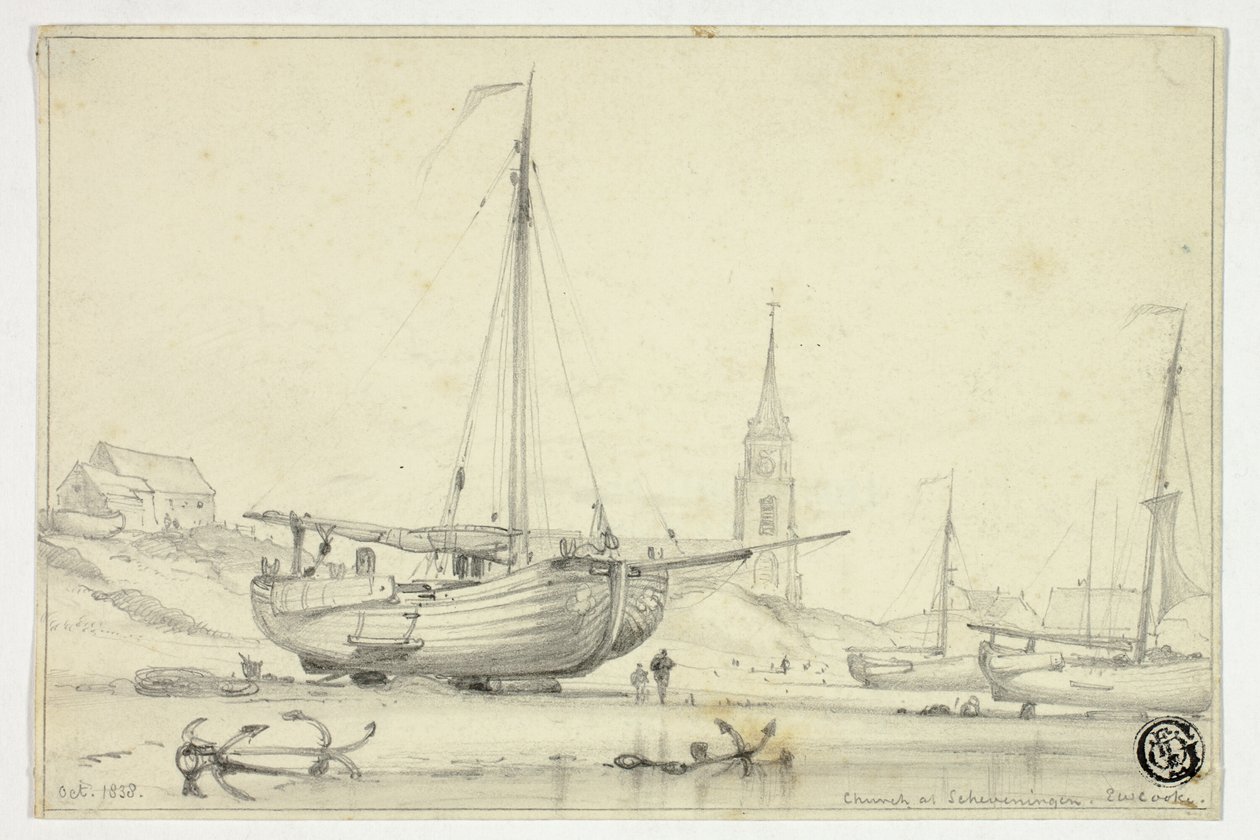 Iglesia en Scheveningen de Edward William Cooke