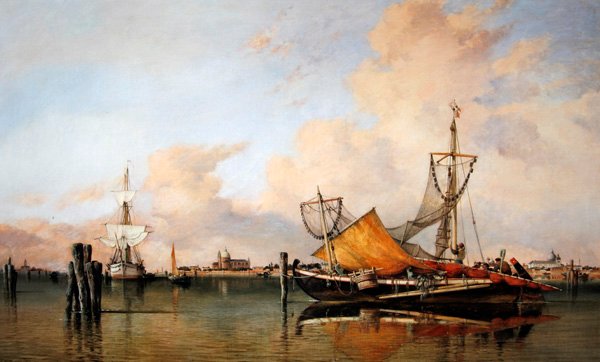 Noche antes del mal tiempo en la laguna, Venecia de Edward William Cooke