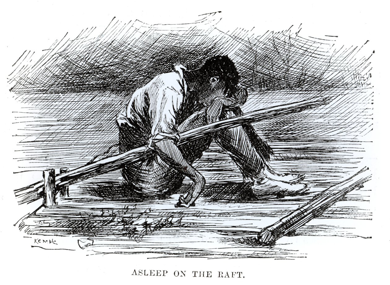 Durmiendo en la balsa, ilustración de 