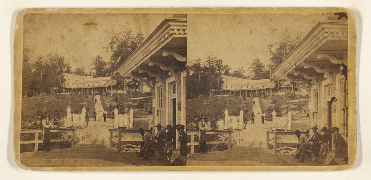La Casa de la Montaña Cresson. Situada en uno de los picos más altos de los Alleghenies...[Pennsylvania Central R.R.] de Edward and Henry T. Anthony and Co.
