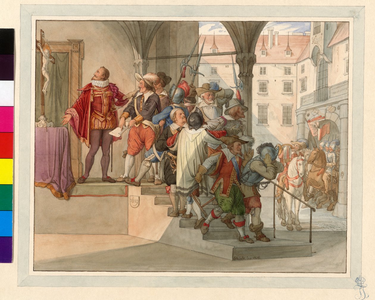 Una diputación de los protestantes austriacos ante el emperador Fernando II. 1619 (petición de Sturm) de Edward von Steinle