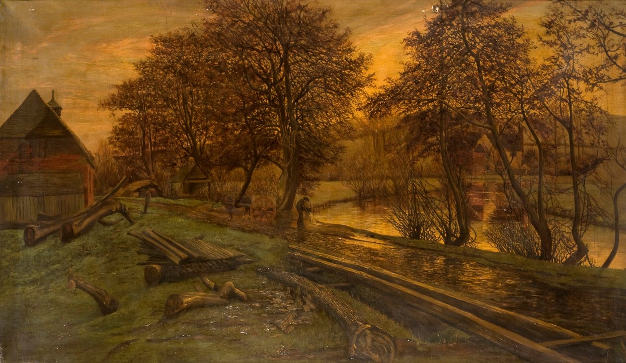Un aserradero en el Wey, Guildford de Edwin Edwards