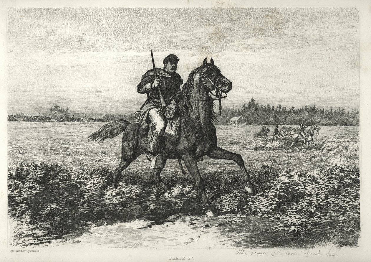 Un Avance de la Escaramuza de Caballería de Edwin Austin Forbes