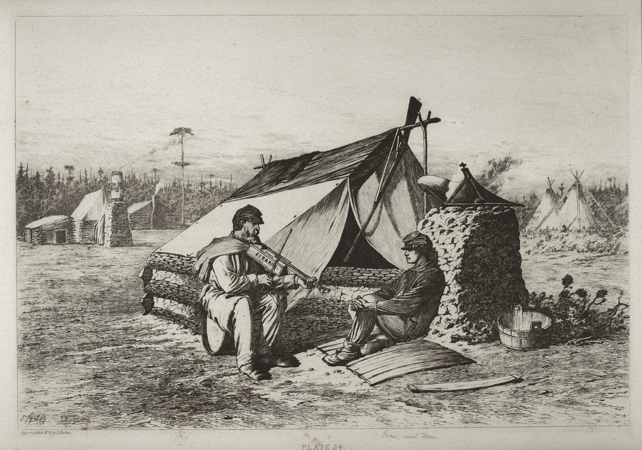 Hogar, dulce hogar, por Edwin Forbes de Edwin Austin Forbes