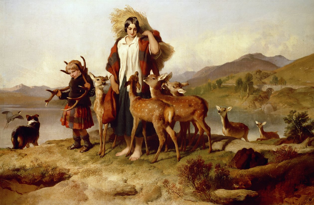 La familia del guardabosques de Edwin Landseer