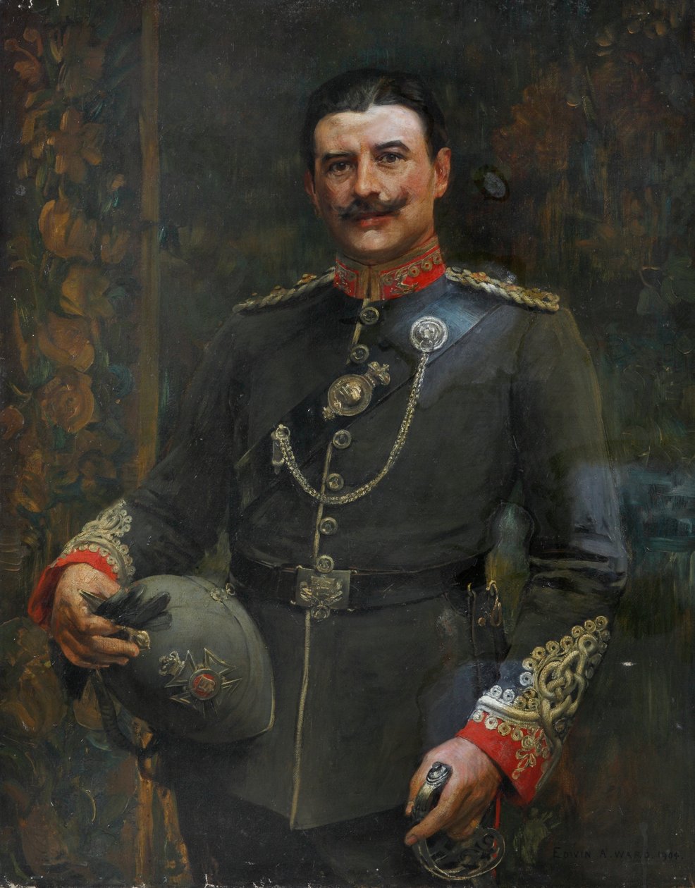 Un oficial de un batallón voluntario, el Regimiento de Middlesex, circa 1904 de Edwin Arthur Ward
