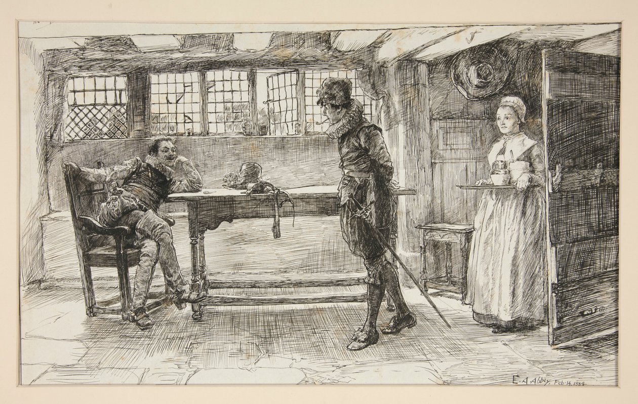 Una visitante desagradable - de Edwin Austin Abbey