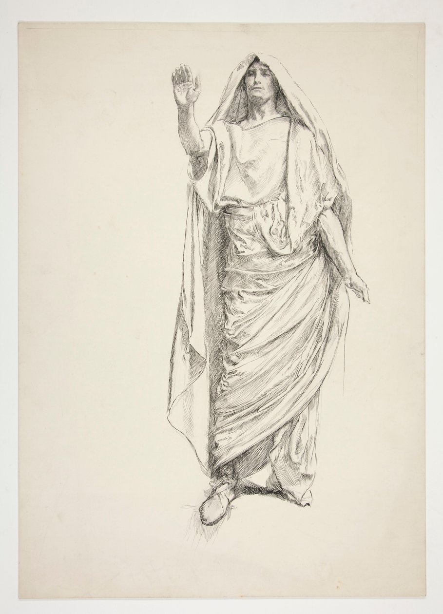 Anthony (dibujo preliminar para .3138) - Julio César de Edwin Austin Abbey