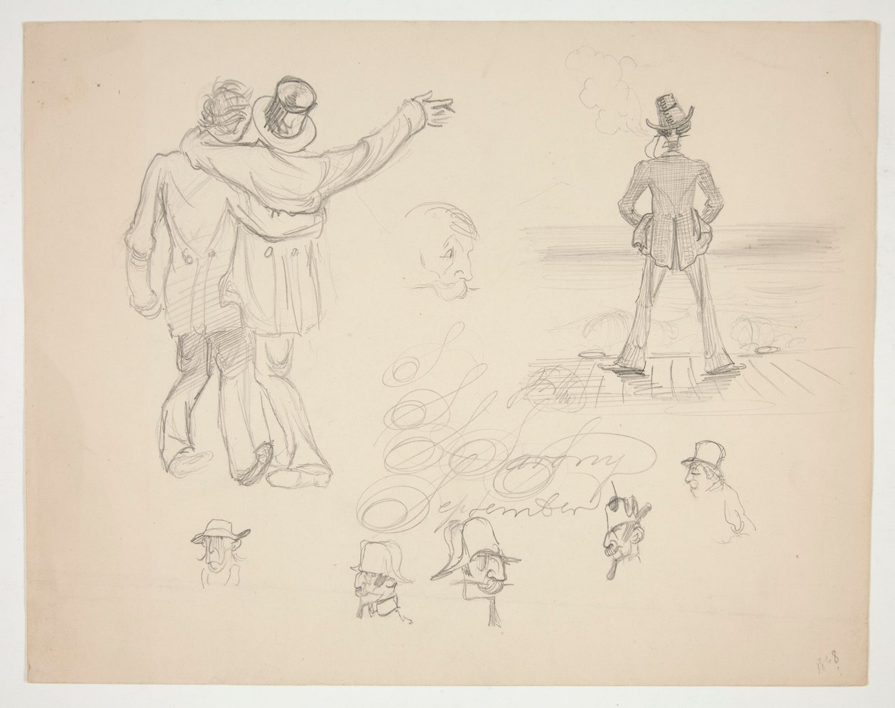 Estudios variados de figuras masculinas de Edwin Austin Abbey