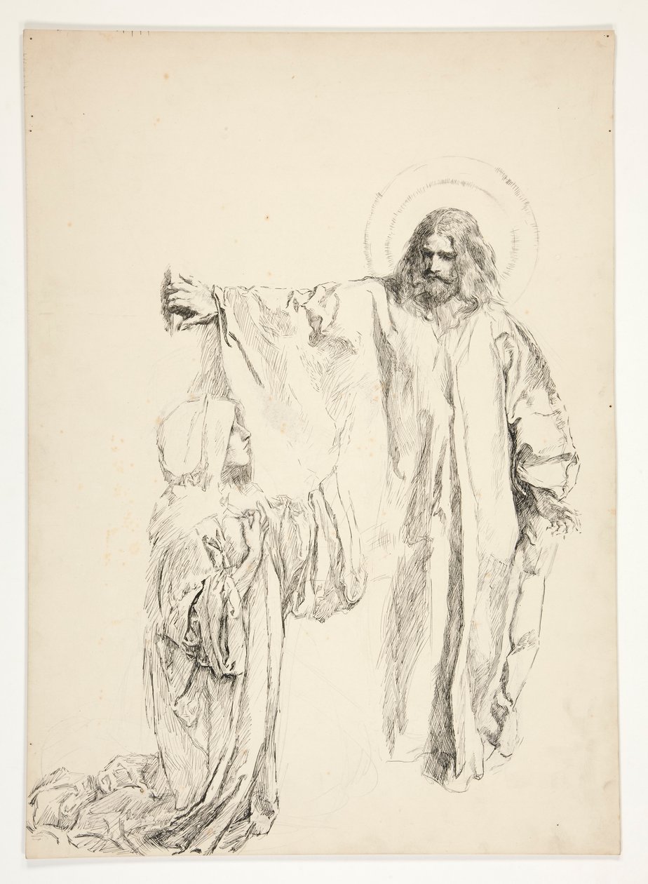 Cristo y María Magdalena de Edwin Austin Abbey