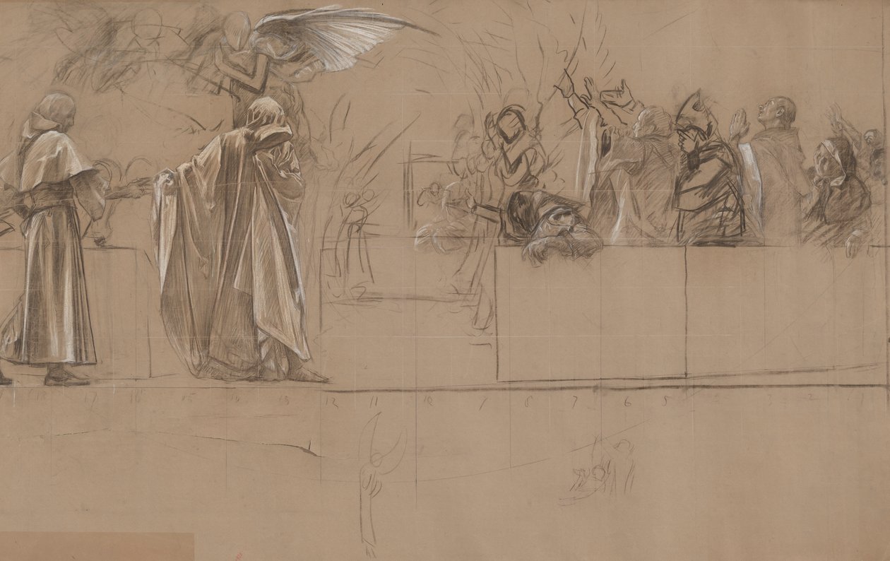 Estudio de composición para de Edwin Austin Abbey