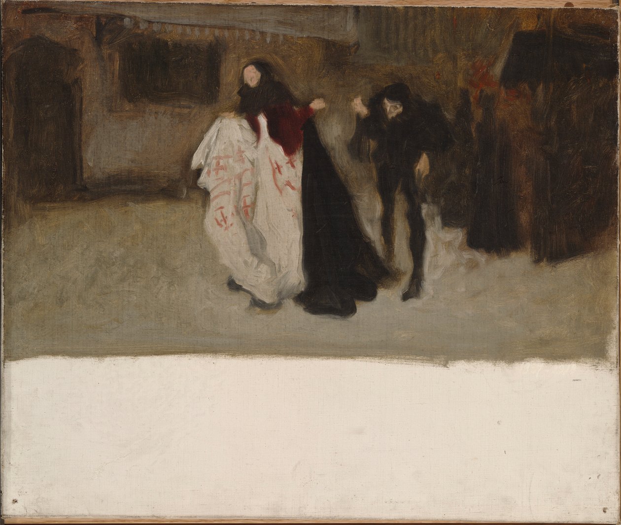 Estudio de composición, para Richard, duque de Gloucester, y Lady Anne de Edwin Austin Abbey