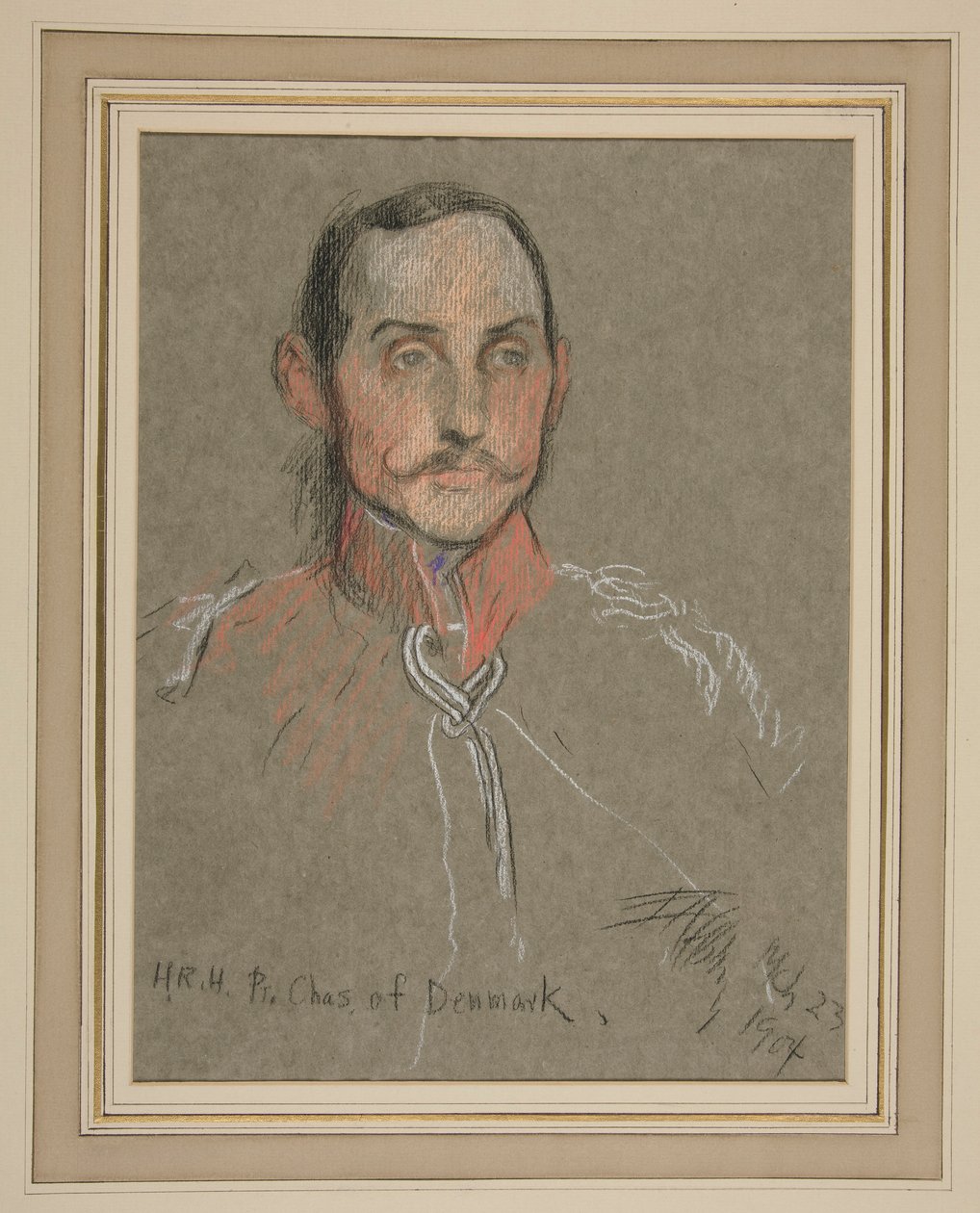 Coronación de Eduardo VII Retrato: Príncipe Carlos de Dinamarca de Edwin Austin Abbey