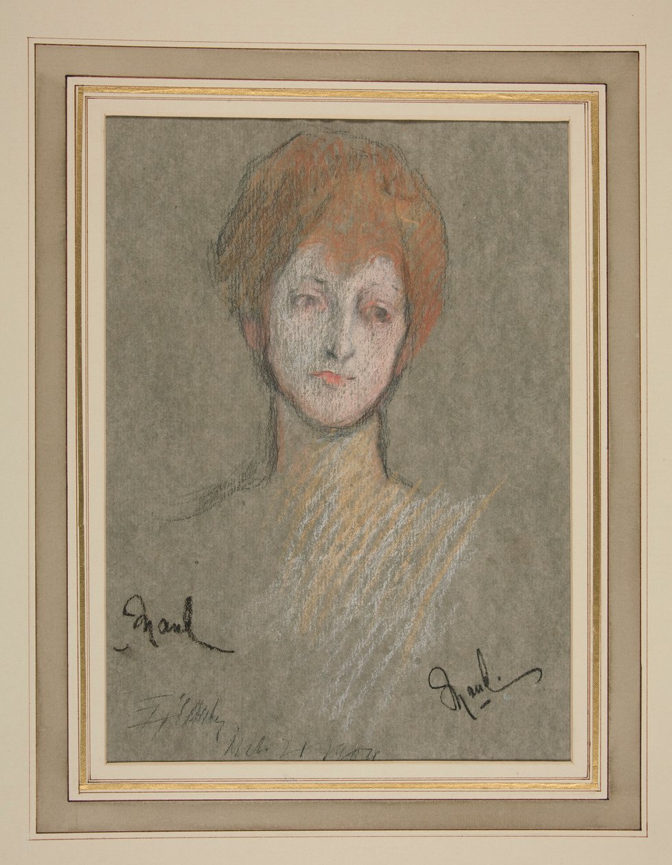 Coronación de Eduardo VII Retrato: Princesa Maud de Gran Bretaña de Edwin Austin Abbey