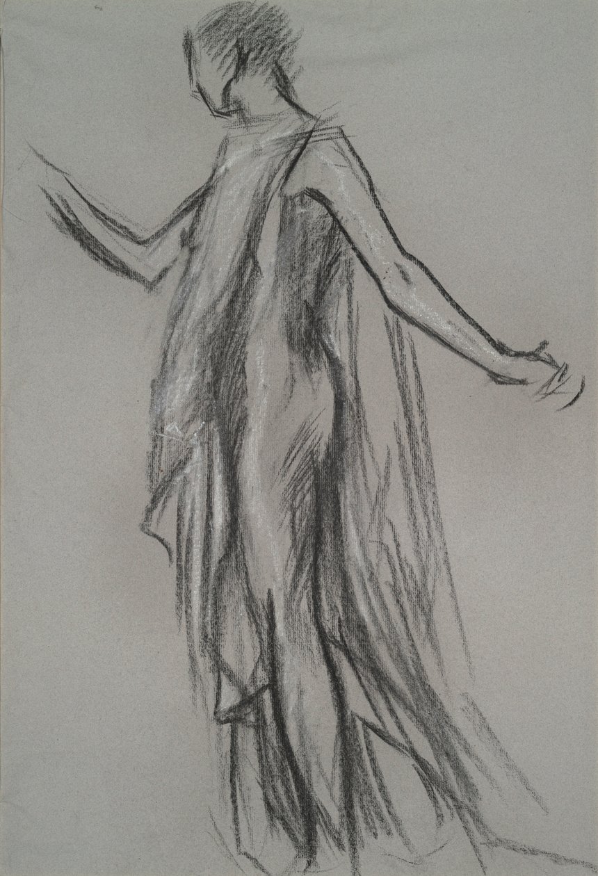 Estudio de figuras tempranas para de Edwin Austin Abbey