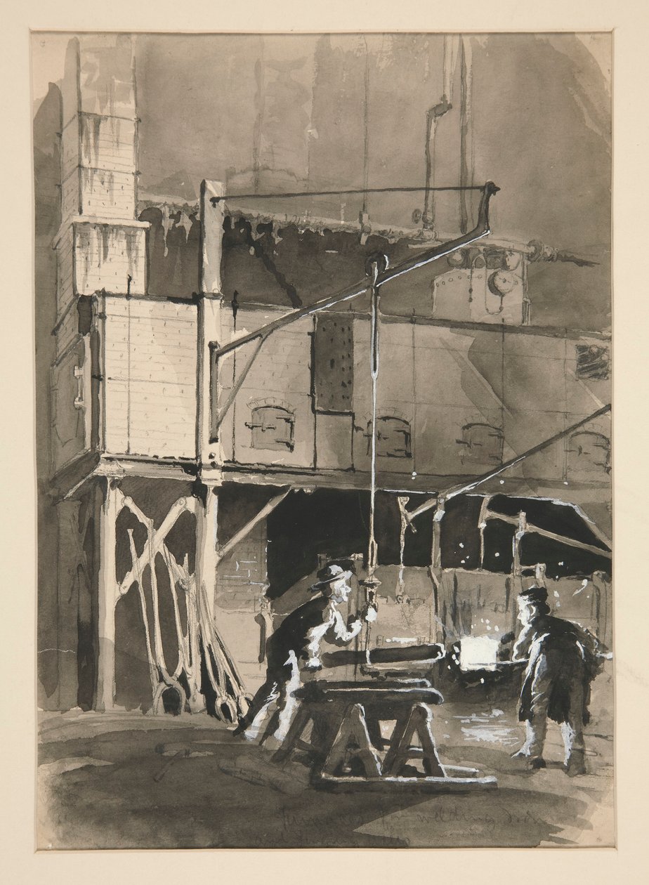 Estudio de fábrica: Horno para fundición de hierro de Edwin Austin Abbey