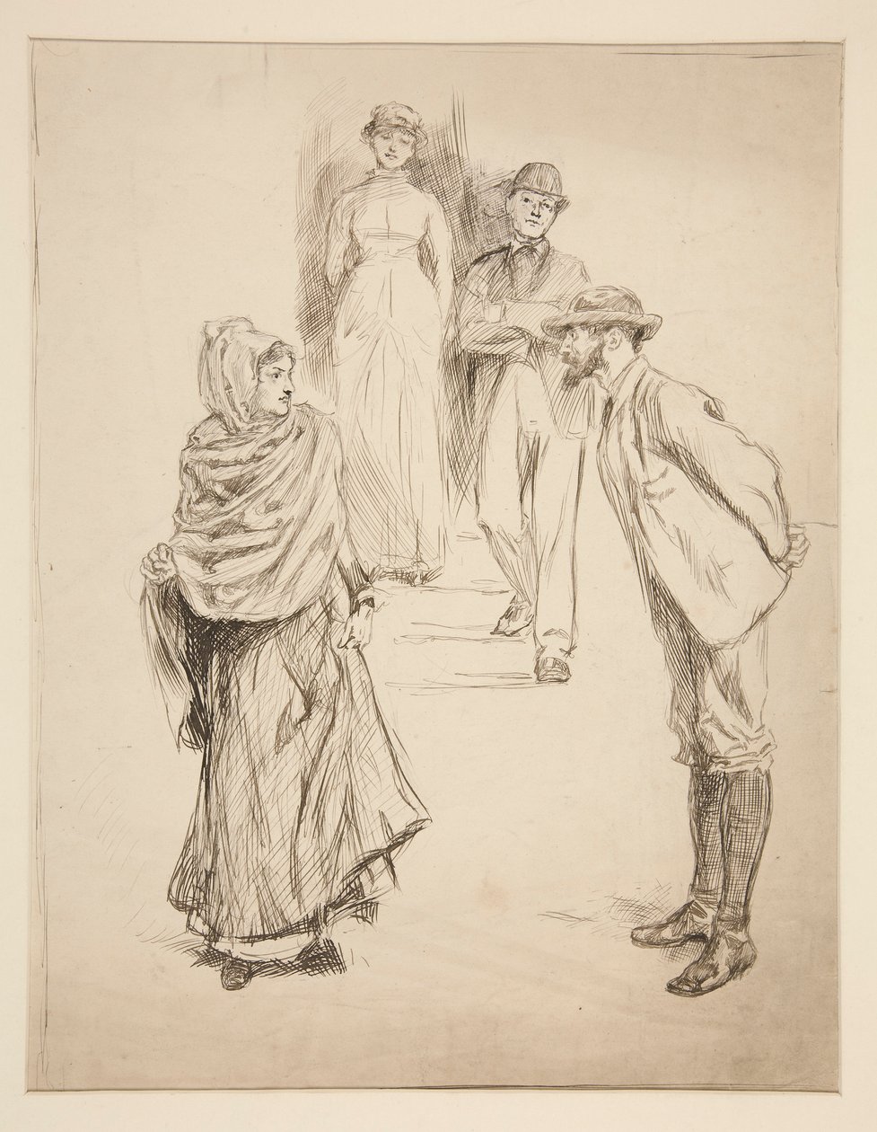 Figura Escena, estudio para de Edwin Austin Abbey