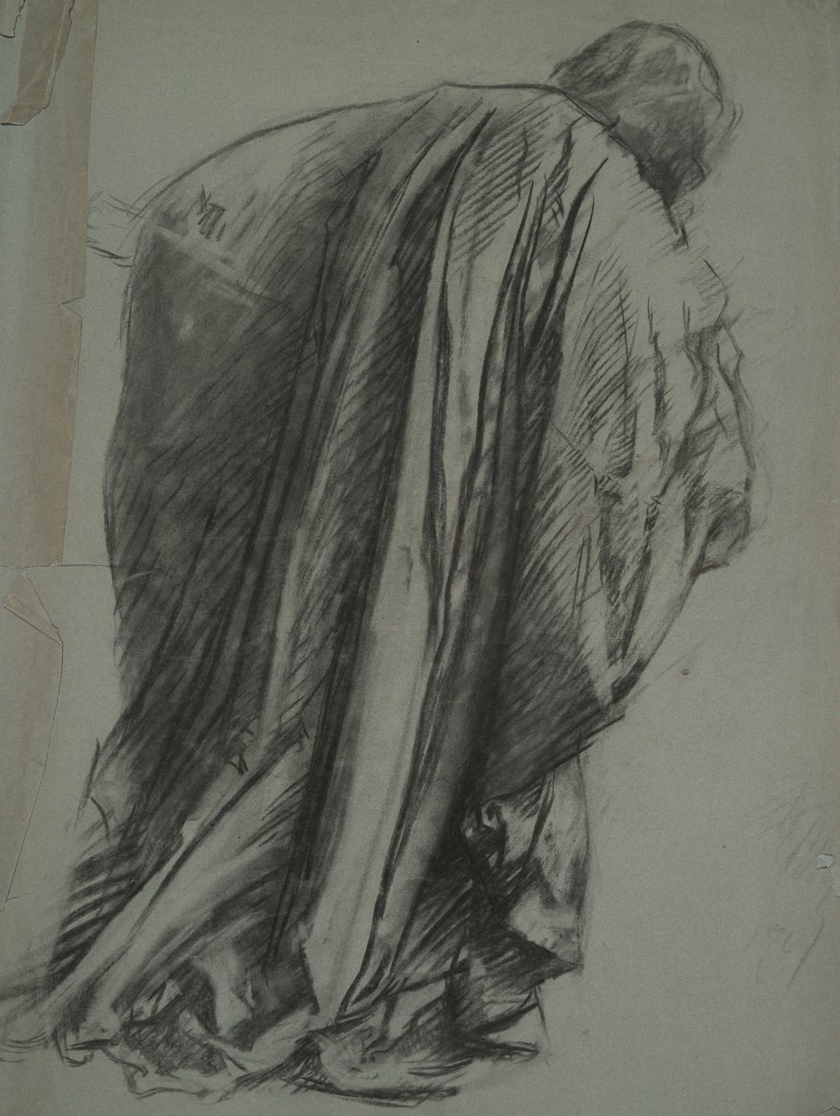 Figura estudio para Galahad en de Edwin Austin Abbey