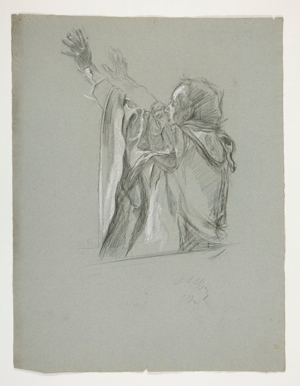 Estudio de figuras para el Rey Arturo de Edwin Austin Abbey